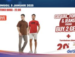 Aneka Baju Kasual Pria Diskon Melimpah Hingga Transmart Full Day Sale