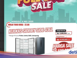 Murahnya Kulkas Side by Side 436L Murah Hingga Transmart Full Day Sale