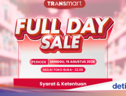 Hari Ini Transmart Full Day Sale! Serbu Pesta Diskon Meriah 50% + 20%