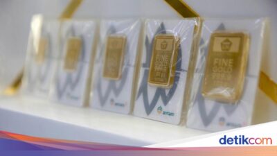 Harga Emas Antam Cuma Naik Rp 5.000/Gram